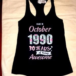 Women’s Racerback Tank Top “Made in 1990” SIZE S